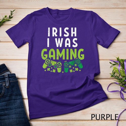 Camiseta Irish I Was Gaming Funny St Patricks Day Gamer Niños Hombres Regalo Unisex - Imagen 9 de 15