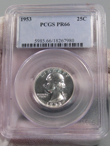 Proof 1953 Silver Washington Quarter PCGS PR66. #64 - Picture 1 of 10