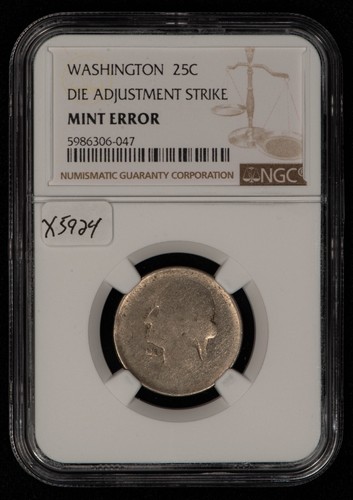 25c Washington Quarter - RARE Mint Error Die Adjustment Strike - NGC - SKU-X5924 - Picture 1 of 4