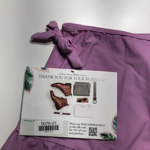 Unbranded Active Skirt Girls Size 20 Inches Waist Lilac Faux Wrap Gymnastic - Picture 8 of 11