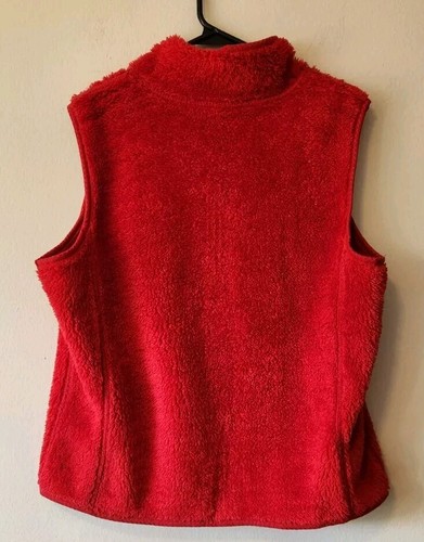 Laura Scott Wm's Red Reversible Vest Sz XL Full Zip, High Neck, 2 Front Pockets - Picture 4 of 6