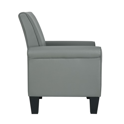 Modern Faux Leather Accent Single Sofa Upholstered Living Room Comfy Armchair US - Picture 83 of 84