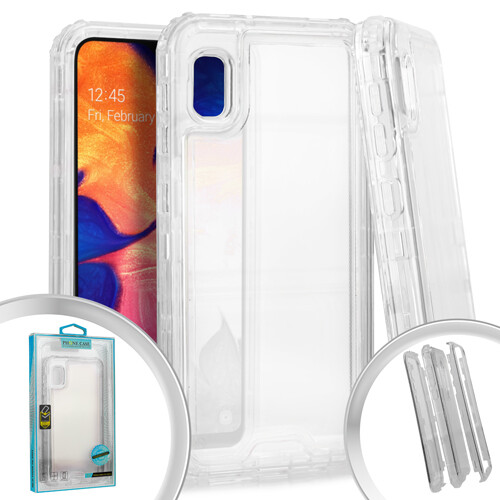 Samsung Galaxy A10e Case Transparent Clear Heavy Duty Armor Hybrid Rubber Cover - Picture 6 of 17