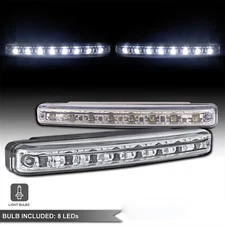 2x 6.25" WHite 8 LED DRL/DAYTIME DRIVING/FOG ULTRA-SLIM BUMPER LIGHT BAR + MOUNT