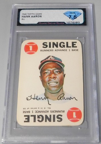 1968 Topps Spiel Hank Aaron #4 💎 DSG 7.5 NM