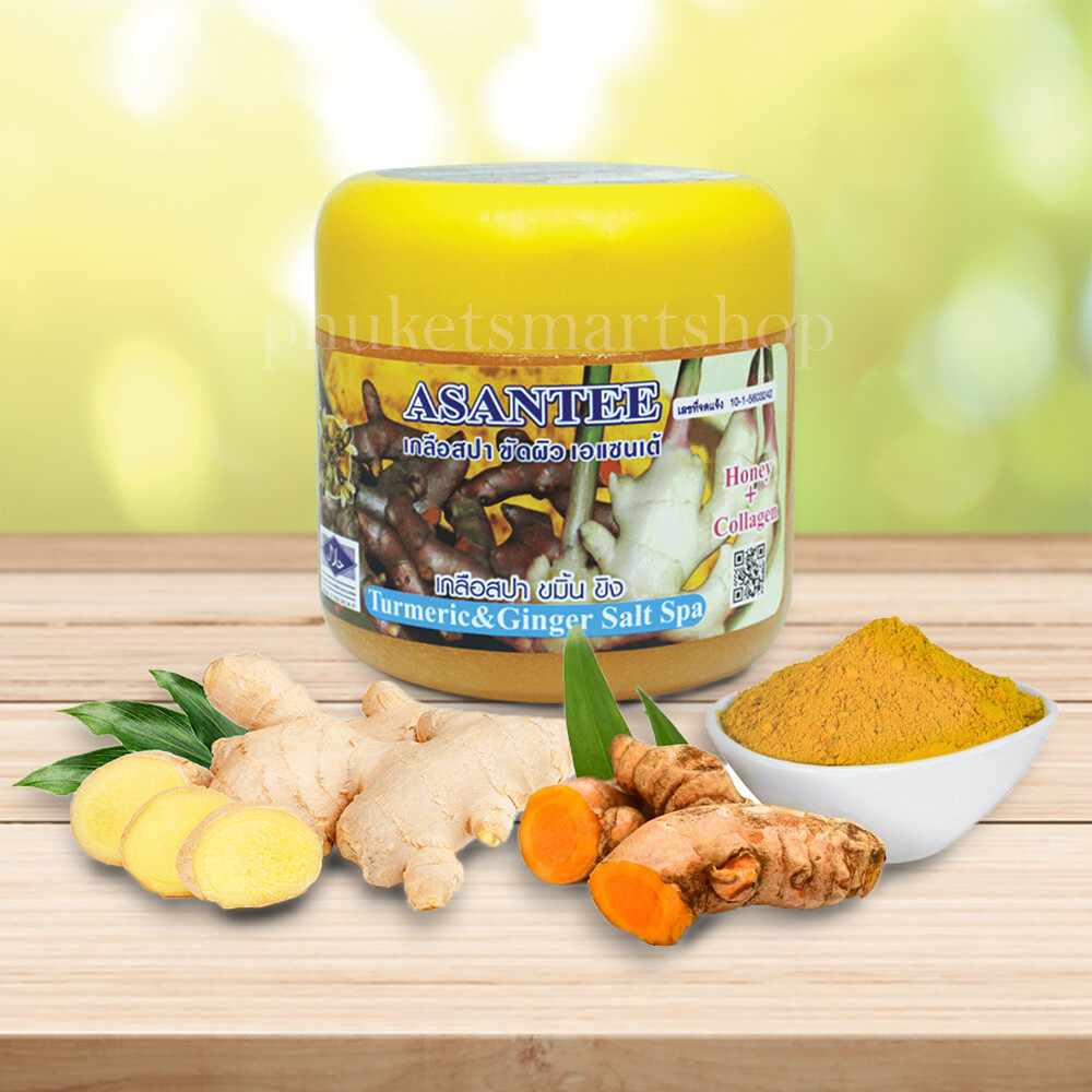 Asantee Spa Salt Scrub Bath Boost Skin Whitening Milk Tamarind Ginger