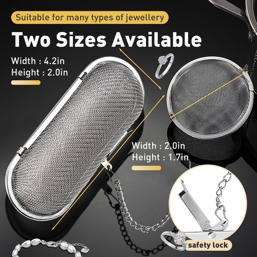 Small Parts Jewelry Cleaning Basket - 2Pcs Stainless Steel Basket, Ideal for - Picture 4 of 7