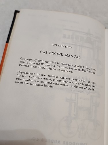 Audels Modern Gas Engine Manual 1973 Printing Hardcover - Picture 6 of 7