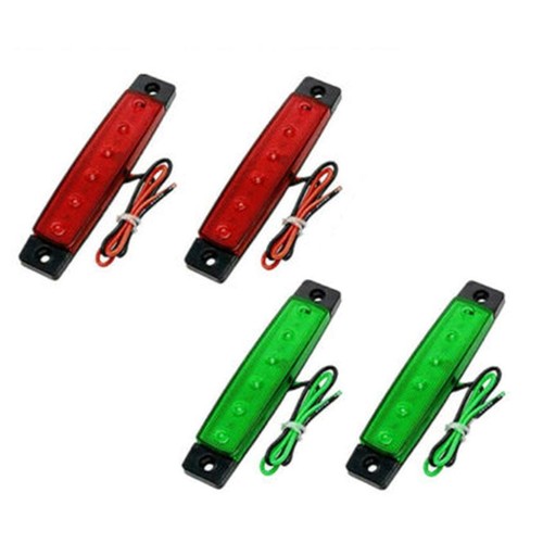 4Pcs Red Green Boat LED Stern Lights Marine Starboard Light 12V - Picture 6 of 11
