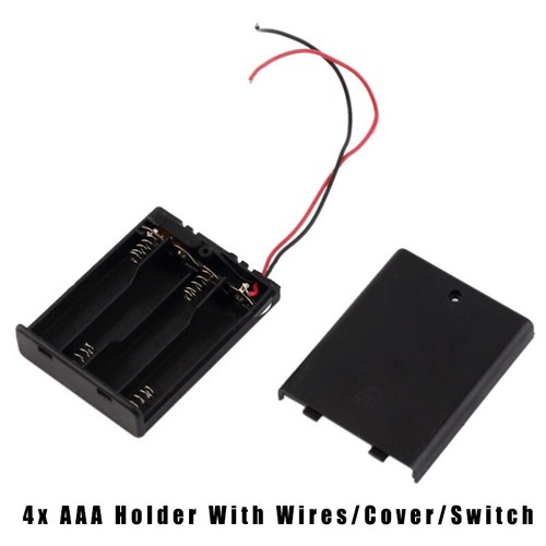 1 2 3 4 6 8 x AAA Battery Holder Cell Case Storage Box Open Enclosed With Switch - Picture 24 of 28