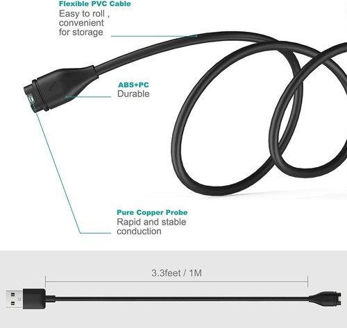 Cavo Di Ricarica Veloce USB Per Garmin Forerunner 165 158 955 965 935 - Zdjęcie 5 z 12