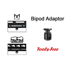 Lion Gears Tools-Free M-LOK and KEYMOD Bipod Adapter for Harris Type Bipods