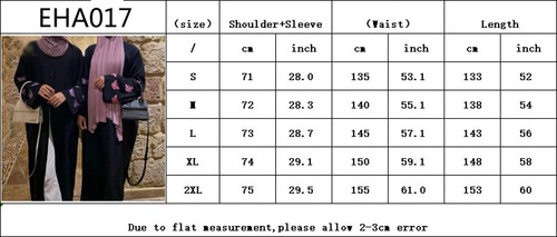 Dubai Open Abaya Women Muslim Maxi Dress Kimono Cardigan Kaftan Robe Gown Caftan - Picture 140 of 228