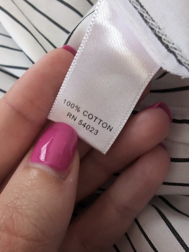 Banana Republic Fitted Woven Italy XL 17-17.5 100% Cotton Black & White Striped  - Picture 3 of 12