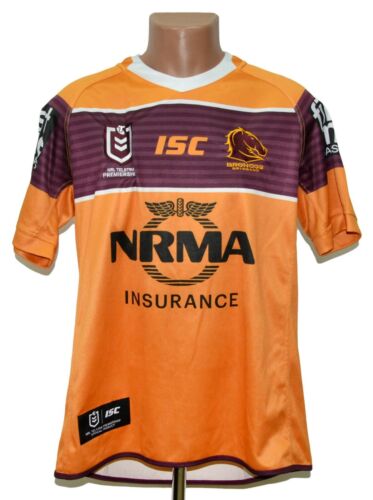 NRL BRISBANE BRONCOS RUGBY LEAGUE SHIRT ISC SIZE L