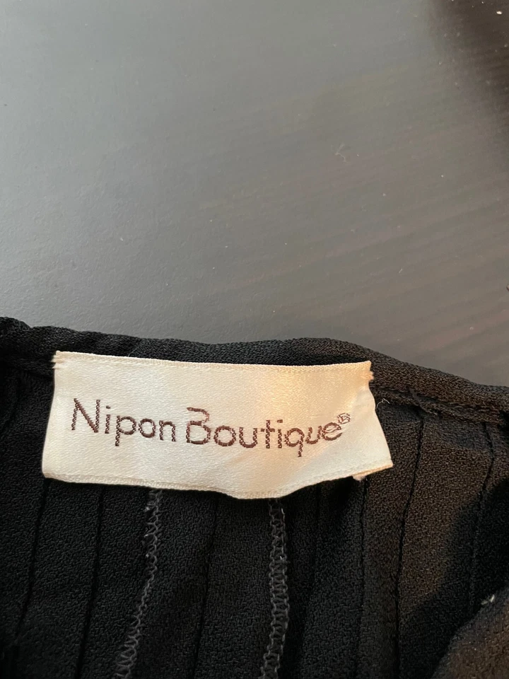 Винтажное женское миди-платье Nipon Boutique размер 8 черное готическое викторианские прерии - Изображение 3 из 4