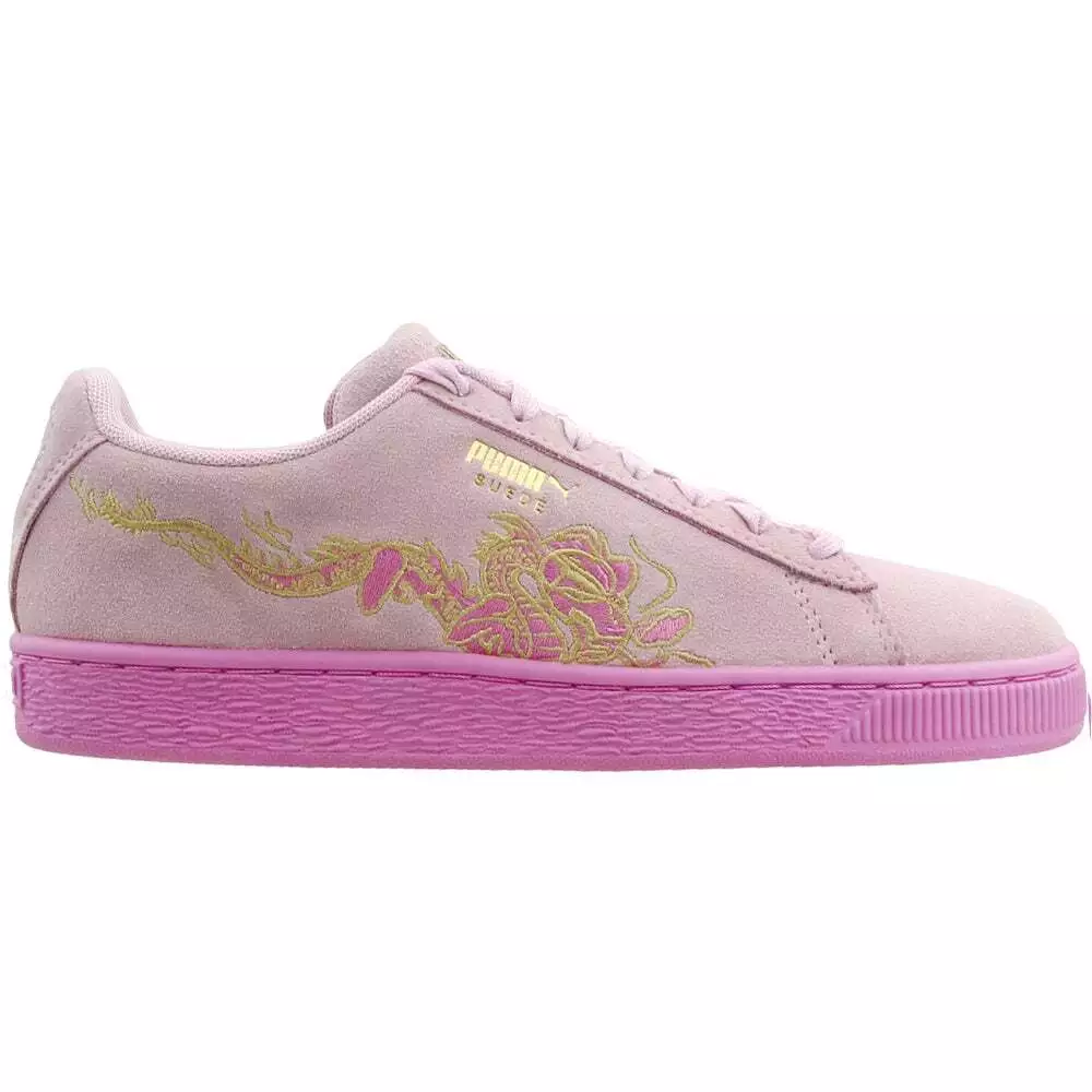 Puma Suede Dragon Youth Girls Pink Sneakers Casual Shoes 368214 02