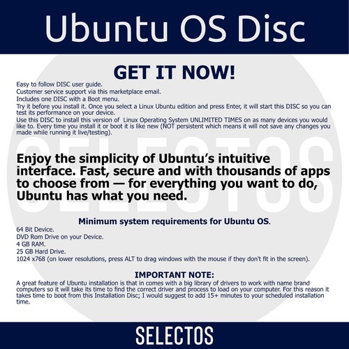 Ubuntu 22.10 Kinetic Kudo Bootable DISC Linux OS CD x86 64bit NEW & Adv. Users - Picture 2 of 9