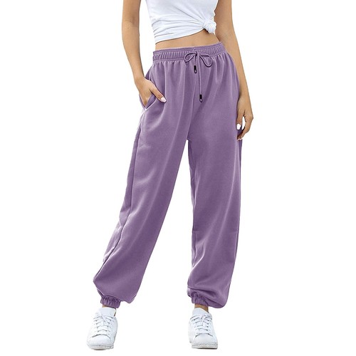 Women's Casual Baggy Fleece Sweatpants High Waisted Yoga Workout Joggers Pants - Bild 23 von 51