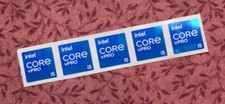Lot of 5 Intel Core i5 vPro 11th Gen Stickers 14 x 14mm Case Badges For Laptop