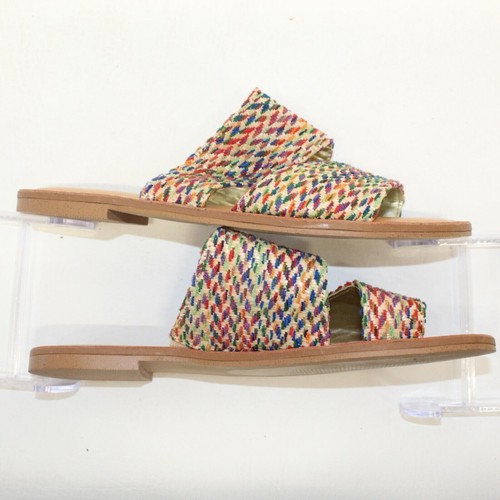 Carlos Santana Womens Sz 7M Holly Rainbow Multicolored Flat Slides Sandals - Picture 7 of 11