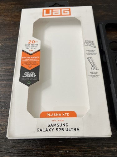 UAG Samsung Galaxy S25 Ultra Case 6.8" Kickstand Plasma XTE Rugged Black/Orange - Picture 2 of 13