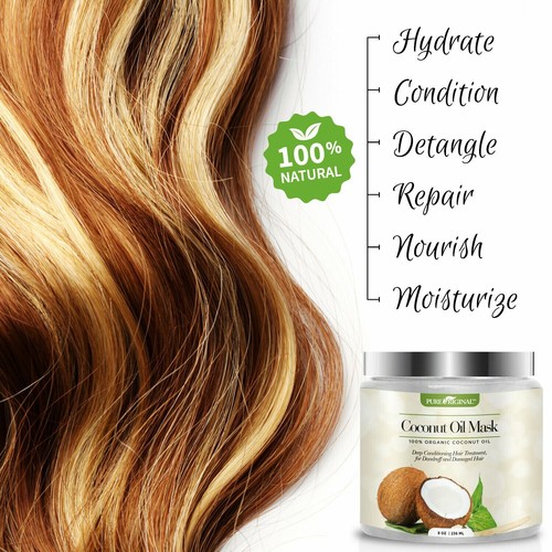 Pure Original Organic Coconut Oil Hair Mask (8 Fl. Oz.) (1 pack) - Picture 4 of 6