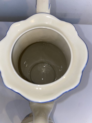 Schumann Bavaria Germany 1940 Blue Floral Gold Scroll Cross Hatch 5pc Coffee Set - Picture 9 of 12