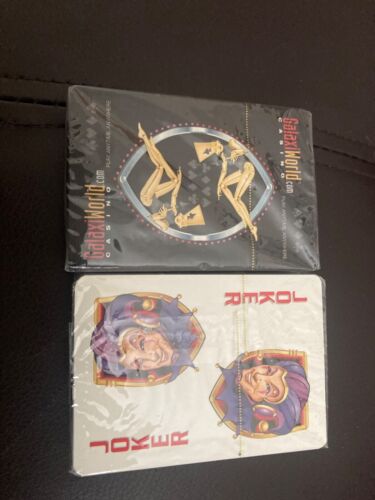 2 DECKS 1990's GalaxiWorld.com Playing Cards Factory Sealed Never Opened - Picture 4 of 9