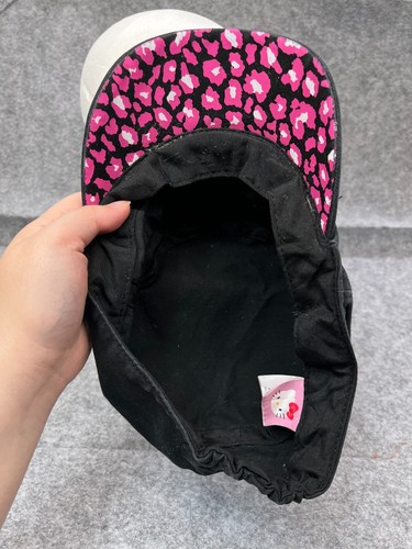 Hello Kitty Sanrio Hat Cap Fitted Youth One Size Black Cotton Elastic Back - Picture 11 of 13