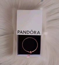 SALE! AUTHENTIC PANDORA MOMENTS 14k ROSE GOLD PLATED, MESH, BANGLE BRACELET. NEW