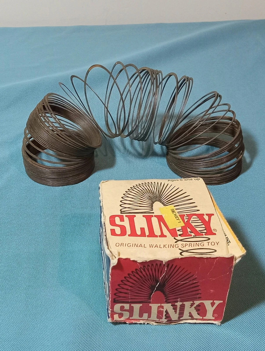 The Original Slinky Brand Metal Slinky in Blue Retro Box 