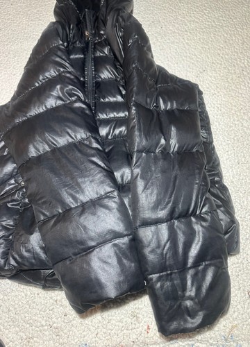 The North Face 550 Puffer Jacket Girls XL Goose Down Black Hooded Zip Up - Picture 5 of 15