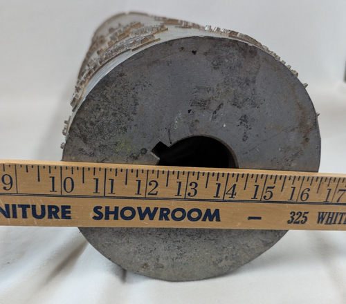 Vintage Aluminum Industrial Fabric Wallpaper Printing Roller Floral Botanical - Picture 8 of 8
