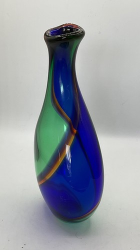 ALEX BRAND 2007 ART GLASS BUD VASE - Picture 2 of 6