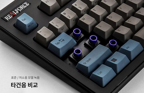 Topre Realforce R3 Keyboard, Grey/Blue, R3HBL3 - Picture 10 of 15