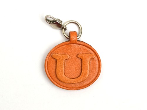 Alphabet/Initial U Handmade Leather Keychain/Charm *VANCA* Made in Japan #26392 - Picture 1 of 11