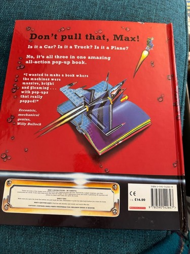 SELTENE Max's Maschinen: Das beste Pop-up-Buch aller Zeiten!! Willy Bullock britisch beweglich - Bild 6 von 6