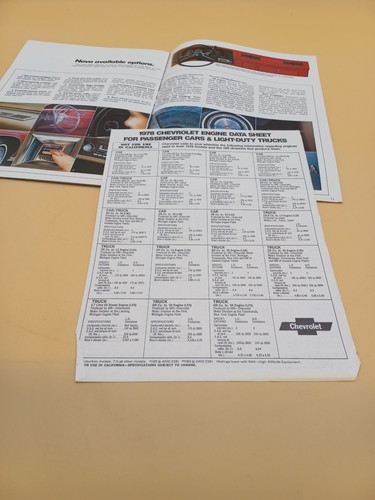 1978 CHEVROLET NOVA ORIGINAL ORIGINAL DEALER SALES BROCHURE MINT NEW !!! - Picture 4 of 4