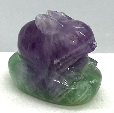 Vintage Hand Carved Amethyst Rabbit Figurine 1.1/2” | eBay
