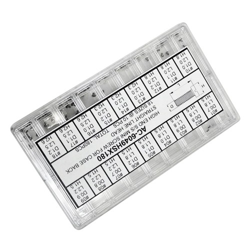 18-Size Assorted Stainless Steel Mini Watch Case Slotted Screws Repair Parts g - Picture 3 of 10