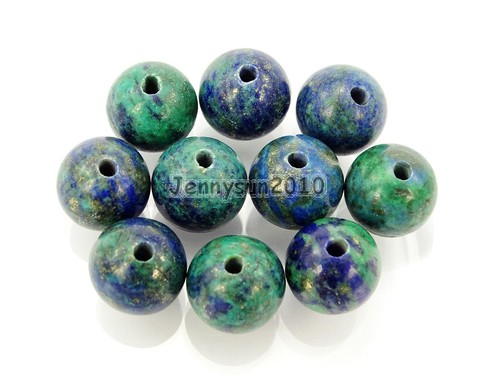 20Pcs Natural Gemstones Stone (2mm) Big Hole Round Loose Beads 6mm 8mm 10mm 12mm - Picture 48 of 56