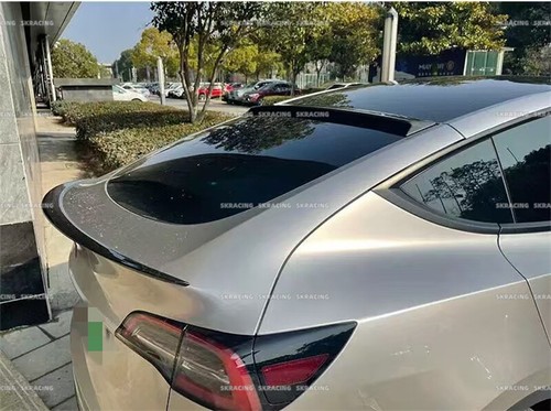 Real Carbon Fiber Roof Spoiler Tail Lip Wing Bar For Tesla Model Y 2020-2023 - Picture 6 of 19