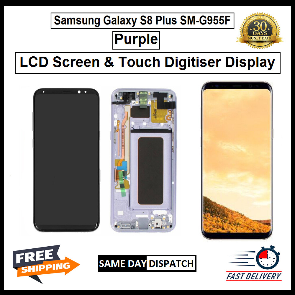 Image 1 - For Samsung Galaxy S8 Plus/ SM-G955F Purple Display Screen Touch Replacement LCD