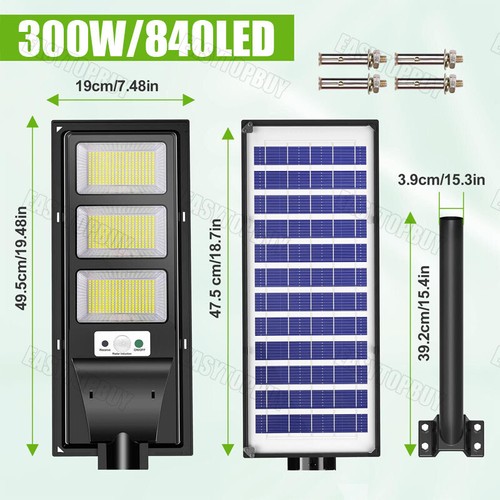 Farola LED Solar Lámpara Solar Foco Farola con Mando a Distancia - Imagen 18 de 30