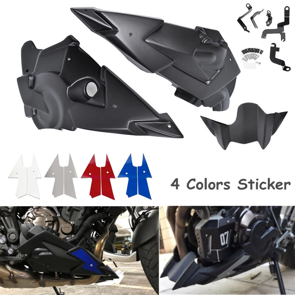 Protector de motor Belly Pan alerón placas de deslizamiento paneles cubierta para Yamaha MT FZ 07 2020 Foto 2 de 4