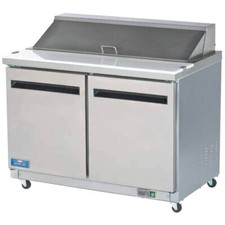 Arctic Air AST48R 48" Two Section Sandwich & Salad Prep Table w/ 2 Doors, 12 ...