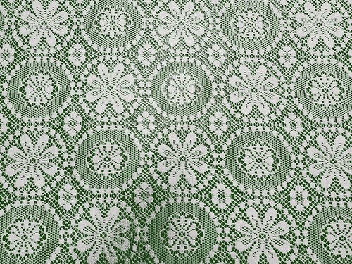 Medaglione Tovaglia Pizzo Maglia Pesante 60x104 Bianco Oblungo Rettangolo Coloniale - Foto 6 di 6