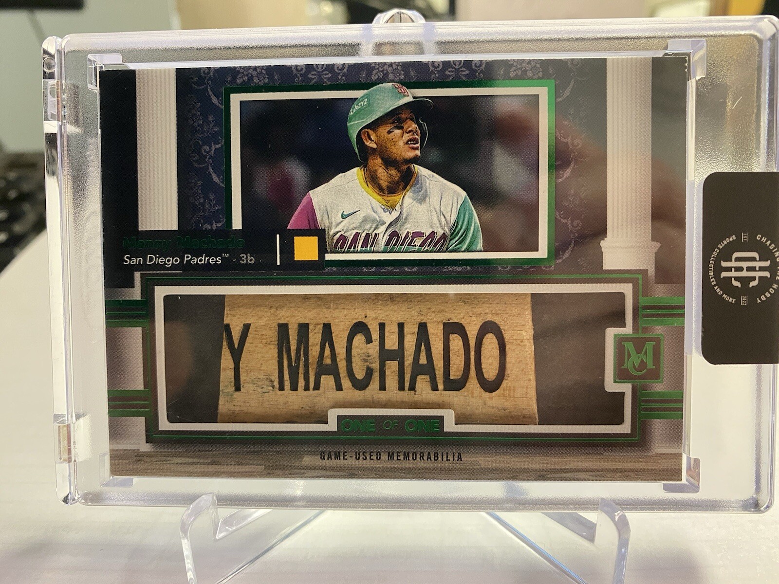 2024 Topps Museum Collection Jumbo Lumber Bat Nameplate Relic Manny Machado 1/1
