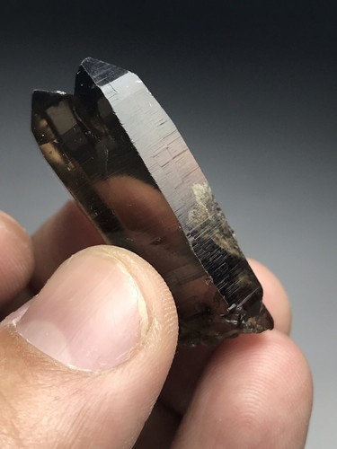 Tantric Twin Morion Smoky Quartz PointFrom A New Find In Chitral Distt Pakistan - Picture 3 of 17
